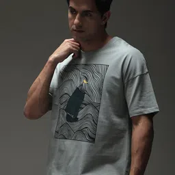 Stormborn Men Printed Drop-Shoulder Sleeves T-shirt image 2