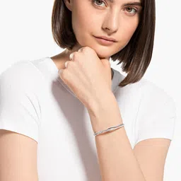 SWAROVSKI Rhodium-Plated Twist Rows Bracelet image 3