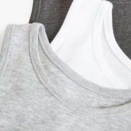 next Boys Pack of 5 Solid Innerwear Vests 5059387542141 image 2