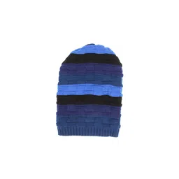 Knotyy Men Pack of 2 Blue Solid Beanies image 2