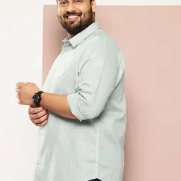 Sztori Men Plus Size Solid Casual Shirt image 4