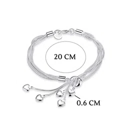 Yellow Chimes Women Silver-Toned Charm Bracelet image 2