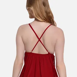 FIMS Pack of 2 Self Design Satin Baby Dolls image 5