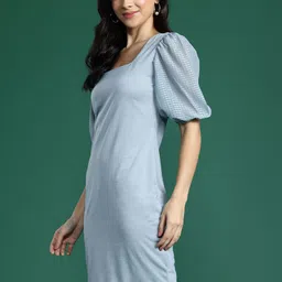 DressBerry Puff Sleeves Sheath Dress image 4