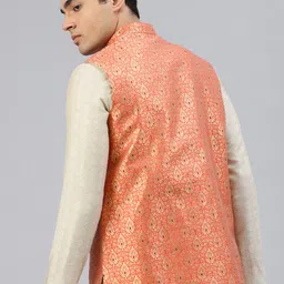 Manthan Woven Design Nehru Jacket image 2