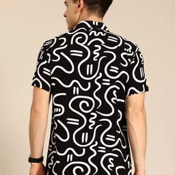 Mast & Harbour Men Printed Cuban Collar Casual Shirt image 4