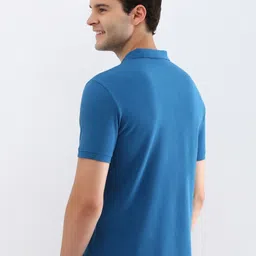 Allen Solly Men Solid Polo Collar Cotton T-shirt image 2