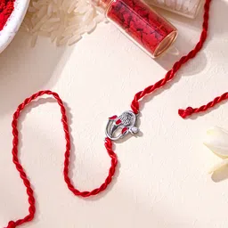 Zavya Men Rhodium-Plated Sterling Silver Rakhi image 1