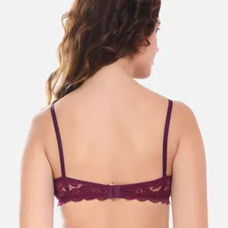 FIMS Red & Purple Pack of 3 Cotton Solid Lightly Padded Bra image 2