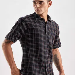 HERE&NOW Men Tartan Checks Opaque Checked Casual Shirt image 3