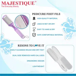 MAJESTIQUE Set of Callus Remover Foot Scrubber & Foot File image 4