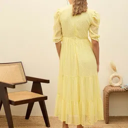 SASSAFRAS Embroidered Fit & Flare Midi Dress image 2