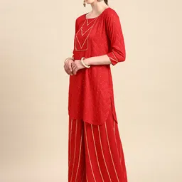 Anouk Embroidered Gotta Patti Kurta With Palazzos & Dupatta image 4