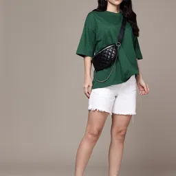 Moda Rapido Women Drop-Shoulder Sleeves Oversized T-shirt image 3