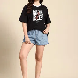 Hang and wear Typography Printed Drop-Shoulder Sleeves Relaxed Fit Pure Cotton T-shirt image 3