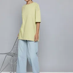 ether Drop-Shoulder Sleeves Boxy Longline T-shirt image 4