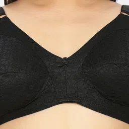 Curvy Love Plus Size Black Non-Wired Non-Padded Everyday Bra CL-13 BLACK-C20 image 3