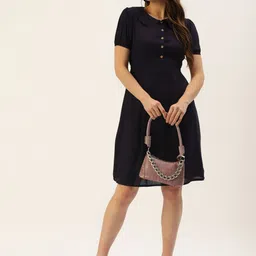 BRINNS Navy Blue A-Line Midi Dress image 2