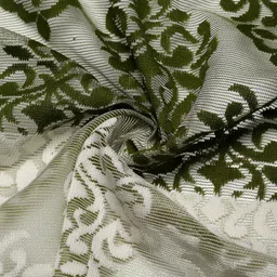 ROMEE Green & Cream Damask Printed 5-Seater Net Sofa Cover image 2