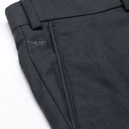Park Avenue Men Charcoal Grey Smart Fit Trousers image 2