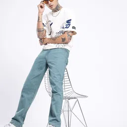 glitchez Men Timeless Classic Straight Fit Light Fade Jeans image 3