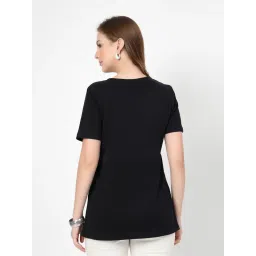 Zelena Cotton Stretch Maternity Top - Black image 2