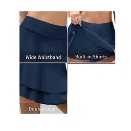 rzlecort Swimming Skirts Women Tummy Control Split Swimsuit Skirt Built in Swim Shorts High Waist Bathing Suit Bottoms image 3