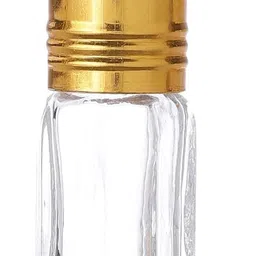 generic Glass Roll-On Bottles with Golden Cap, 6ml, Clear, Set of 12, for Perfumes, Essential Oils, Multi-Purpose image 4
