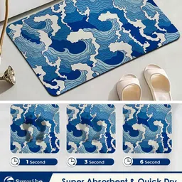 sunvibe Multicolour Rubber Bath Mat Pack of 2 image 2