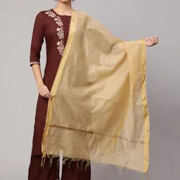 Nayo Pack Of 3 Art Silk Zari Dupatta image 4