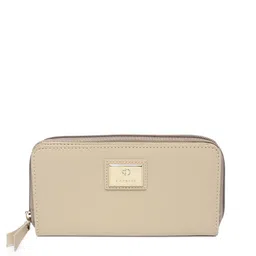 Caprese Women Beige Solid Kiko Two Fold Wallet-image-12