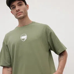 The Roadster Lifestyle Co. Men Drop-Shoulder Sleeves Oversized T-shirt-image-55