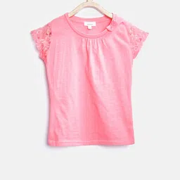 Sera Girls Pink Lace Top-image-56
