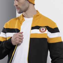 The Indian Garage Co Men Black Colourblocked Sweatshirt-picture-27