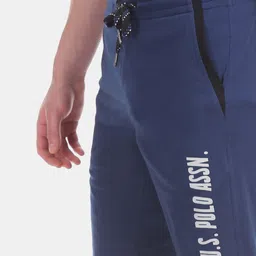 U.S. Polo Assn. Men Navy Blue Solid Lounge Shorts image 5