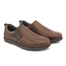 San Frissco Men Textured Leather Formal Slip-Ons image 4