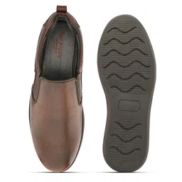 San Frissco Men Textured Leather Formal Slip-Ons image 2