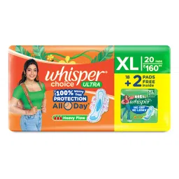 Whisper Choice Ultra XL 20s Sanitary Pads for Women image 2