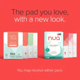 Nua Period Combo - Ultra Thin Sanitary Pads (3 Xl, 5l, 4r) + Intimate Wash (100ml) image 2