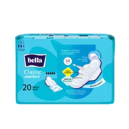Bella Classic Comfort Maxi Softi, Breathable Sanitary Pads with Wings, Heavy Flow (20 Pcs) image 2