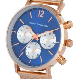French Connection Men Blue & Rose Gold Analogue Watch FCL0010URGM image 5