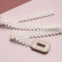 HauteSauce White Casual Belt for Women-picture-38