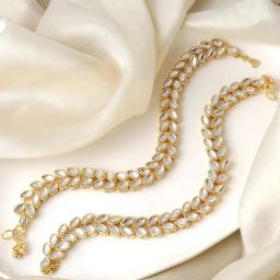 Teejh Tasmi Gold & Mirror Pair of Anklet-picture-38
