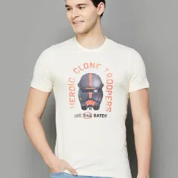 Fame Forever by Lifestyle Beige Cotton Regular Fit Printed T-Shirt-picture-36