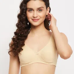 Clovia Beige Half Coverage Non-Wired T-Shirt Bra image 1