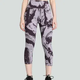 Puma Pale Plum Printed High Rise Crop Tights-image-36