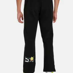 Puma Black Cotton Regular Fit Striped Trackpants image 2