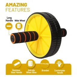 Strauss Double Exercise Wheel (Yellow) image 2