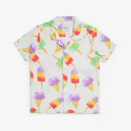 HOP Kids by Westside Off-White Ice-Cream Design Shirt-image-74