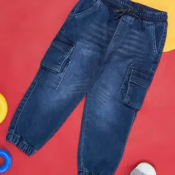 Pantaloons Baby Kids Blue Cotton Regular Fit Jeans-picture-36